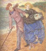 Dante Gabriel Rossetti Writing on the Sand (mk46) oil on canvas